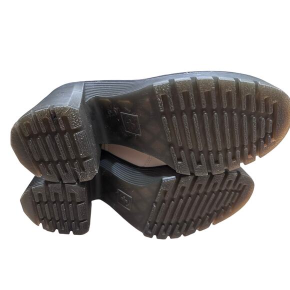 Dr. Martens White Leather Chelsea Ankle Boots Chunky Heel Platform 7 - Picture 9 of 10